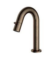 Fonteinkraan Hotbath Dude 1-knop gebogen 19.3 cm Rond Verouderd Messing Living Colours - thumbnail