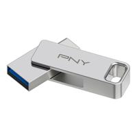 USB stick PNY PFDI64GDULINKTYCG Zilverkleurig Staal 64 GB - thumbnail