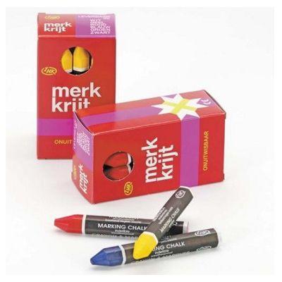 Politie krijt - wit - zeskant doos 12st Politie krijt - wit - zeskant doos 12st