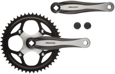 Miranda  beta 1+ crankstel 48t 3/32“ verwisselbaar, zwart/zilver