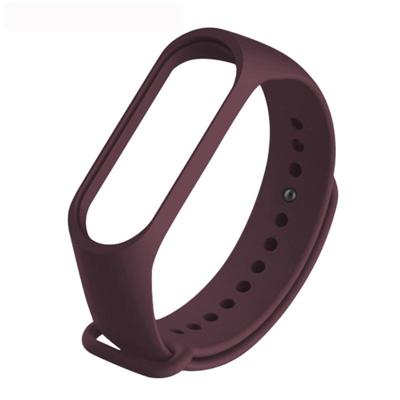 Pure Color Soft TPU vervangende Horlogebanden voor Xiaomi mi band 4 host niet inbegrepen (wijn rood)