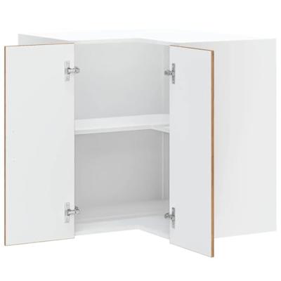 Keukenwandhoekkast Kalmar bewerkt hout oud houtkleurig