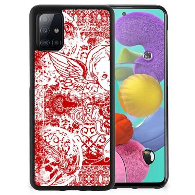 Mobiel Case Samsung Galaxy A51 Angel Skull Rood Mobiel Case Samsung Galaxy A51 Angel Skull Rood