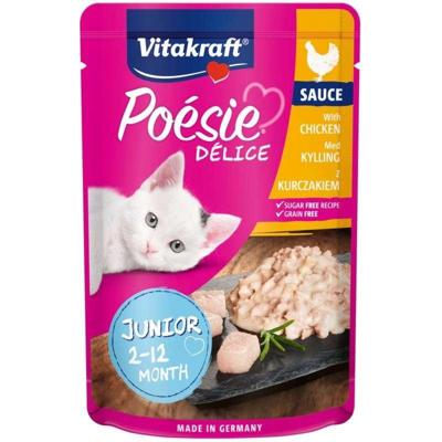 VITAKRAFT POESIE DELICE JUNIOR kip - natvoer voor katten - 85 g