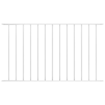 Hekpaneel 1,7x0,75 m gepoedercoat staal wit Hekpaneel 1,7x0,75 m gepoedercoat staal wit