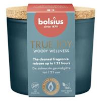Bolsius True Joy Woody Wellness Geurkaars 6.6x8.3 cm Blauw - thumbnail