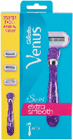 Gillette Gillette Venus Swirl Razor + 3 Navulmesjes - Gladde Huid - thumbnail