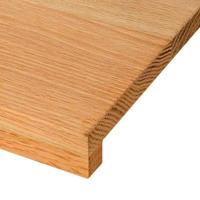 Traptreden 2 st 110x25x2 cm massief eikenhout lichtbruin - thumbnail