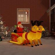 VidaXL Kerstdecoratie kerstman en rendieren opblaasbaar led 130 cm VidaXL Kerstdecoratie kerstman en rendieren opblaasbaar led 130 cm