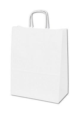 Draagtas papier - wit - afm 32x12x41cm