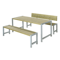 Picknickset Modern Geimpregneerd Hout 1 Rugleuning - thumbnail