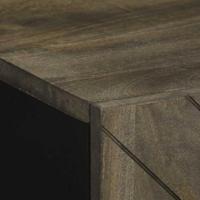 Dressoir 60x33x75 cm massief mangohout zwart - thumbnail