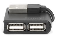 Digitus DA-70217 DA-70217 USB-hub 4 poorten USB-A USB 2.0 480 MBit/s Zwart - thumbnail