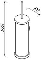 Toiletborstel met Houder Geesa Nemox Wand Zwart - thumbnail