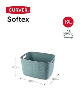 Curver Softex opbergmand L Blauwgroen - thumbnail