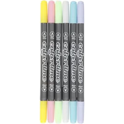 Creativ Company Dubbelzijdige stiften - pastelkleuren, 6st.