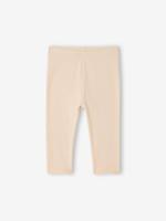 Set van 2 lange baby-leggings meisje pecannoot - thumbnail