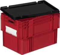 LA-KA-PE Boldeksel | L600xB400mm zwart | PP | passend voor draaistapelbak | 1 stuk - DTK/D600 DTK/D600 - thumbnail