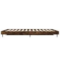 Bedframe zonder matras hout gerookt eikenkleurig 140x190 cm - thumbnail