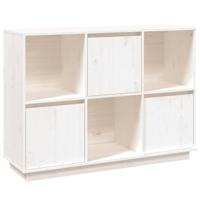 Dressoir 110,5x35x80 cm massief grenenhout wit - thumbnail