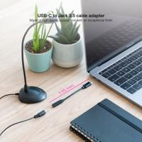 Adapter USB-C naar Jack 3.5 mm NANOCABLE 10.24.1205 11 cm Zwart - thumbnail