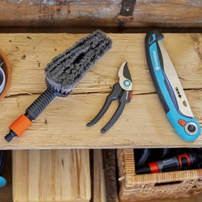 GARDENA Cleansystem schoonmaakset met handborstel M Soft, zeepstaafjes wasborstel