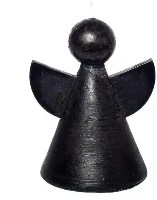 Home Society kaars engel 7.5x11cm zwart 1 stuks