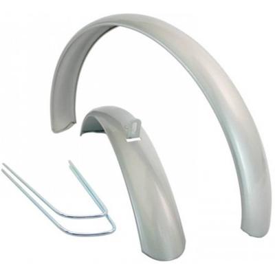 Stel spatborden 24" alu cpl. ATB zilver