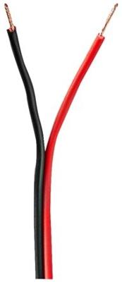 Speaker-Kabel | 2x 0,75 mm2 | 100 m | Op Rol | Zwart/Rood
