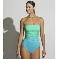 Roidal badpak Nadia - strapless in groen-blauw kleurverloop - thumbnail