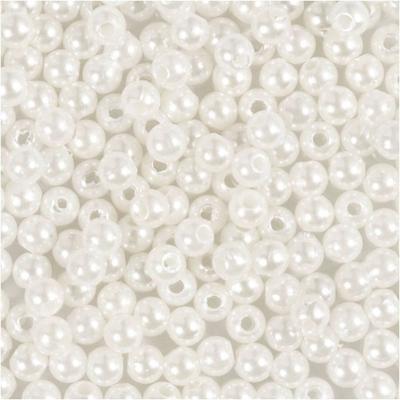 Creativ Company Waskralen, d 4 mm, gatgrootte 1,5 mm, parelmoer, 210 stuk/ 1 doos Creativ Company Waskralen, d 4 mm, gatgrootte 1,5 mm, parelmoer, 210 stuk/ 1 doos