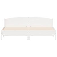 Bedframe zonder matras massief grenenhout wit 200x200 cm - thumbnail
