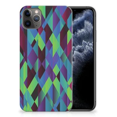 Apple iPhone 11 Pro Max | TPU Hoesje | Abstract Green Blue Apple iPhone 11 Pro Max | TPU Hoesje | Abstract Green Blue