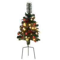 VidaXL Tuinkerstbomen 2 st met verlichting 76 cm pvc - thumbnail