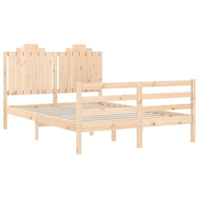 Bedframe met hoofdbord massief hout