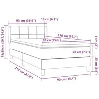 Boxspring met matras fluweel zwart 90x210 cm - thumbnail