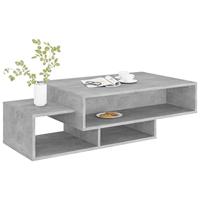 Salontafel 105x55x32 cm bewerkt hout betongrijs - thumbnail