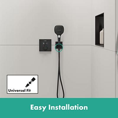 Hansgrohe FixFit E muuraansluitbocht met handdouchehouder, mat zwart Hansgrohe FixFit E muuraansluitbocht met handdouchehouder, mat zwart
