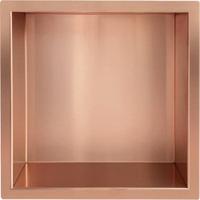 Saqu Shine inbouwnis 30x30x10 cm geborsteld brons koper pvd-coating - thumbnail