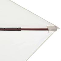 Parasol met houten paal 200x300 cm crmewit - thumbnail