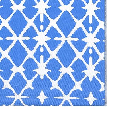 VidaXL Buitenkleed arakil 80x150 cm pp blauw en wit VidaXL Buitenkleed arakil 80x150 cm pp blauw en wit