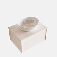 Badkamermeubel BWS Madrid Wit 60 cm met Topblad en Keramische Waskom (0 kraangaten) - thumbnail