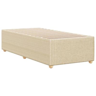 Bedframe zonder matras 80x200 cm stof crèmekleurig