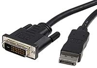TECHLY 020782 DisplayPort 1.2 naar DVI monitorkabel 2m zwart - thumbnail