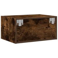 Nachtkastje met LED's wandgemonteerd gerookt eikenkleurig - thumbnail