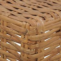 Salontafel 47x47x28 cm natuurlijk rattan - thumbnail