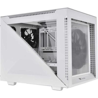 Thermaltake Divider 200 TG Snow Micro-tower PC-behuizing Wit 2 voorgeïnstalleerde ventilators, Zijvenster, Stoffilter Thermaltake Divider 200 TG Snow Micro-tower PC-behuizing Wit 2 voorgeïnstalleerde ventilators, Zijvenster, Stoffilter