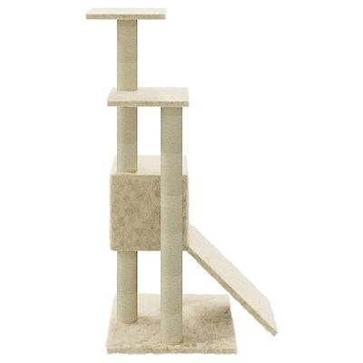 VidaXL Kattenmeubel met sisal krabpalen 92 cm crèmekleurig - thumbnail