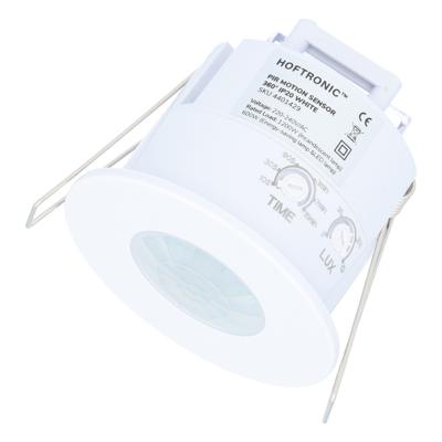 PIR bewegingssensor met schemerschakelaar - 360° - Opbouw - 8 meter bereik - Maximaal 600 Watt - IP20 voor binnen - Wit