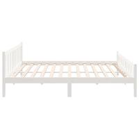 Bedframe massief hout wit 160x200 cm - thumbnail